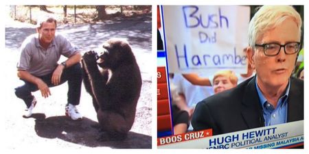 George Bush pictured with Harambe’s mum has spawned batshit conspiracy theories