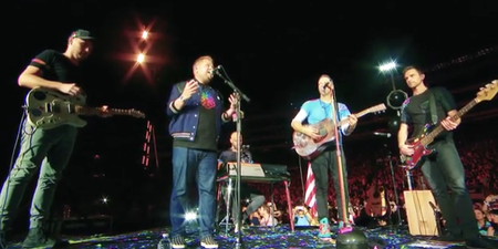 James Corden sings Nothing Compares 2 U on stage with Coldplay, and it’s amazing