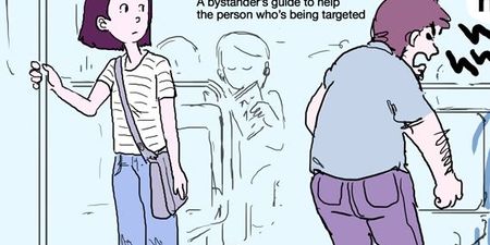 This cartoon perfectly shows what to do when you see someone being harassed in public