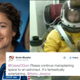 Twitter did not take kindly to this guys tweet to a female astronaut