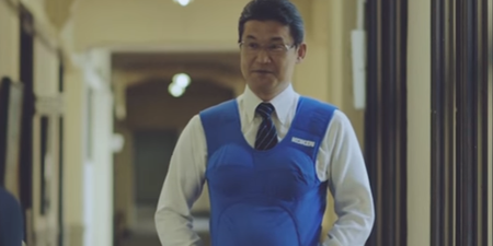 Japanese politicians have been wearing pregnancy bumps for a great reason