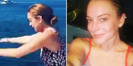Lindsay Lohan posts first image of her injured hand after boating accident