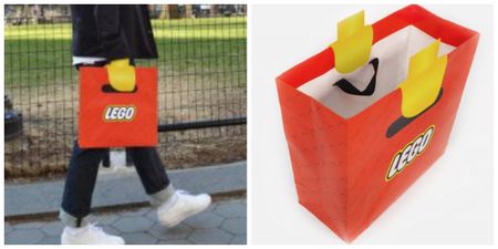 Someone has made a bag that makes you look like a LEGO man, and you definitely want one