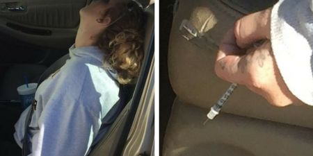 Another image of a mother overdosed as a child cries in the car has been released