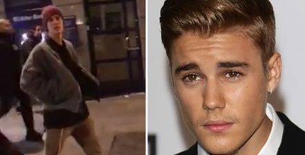Justin Bieber was NOT in the mood for one Irish fan following him in Dublin