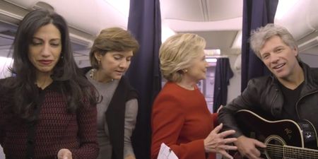 Hillary Clinton’s campaign team did the mannequin challenge on her plane and nailed it