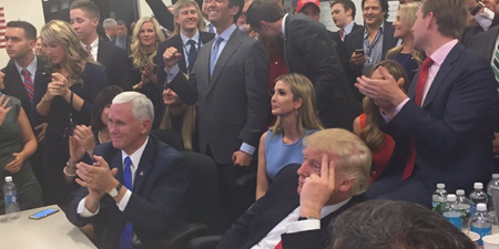 People have noticed one disturbing thing about this photo of Trump’s election celebrations