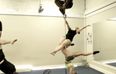 This Irish pole dancing mannequin challenge required some serious strength