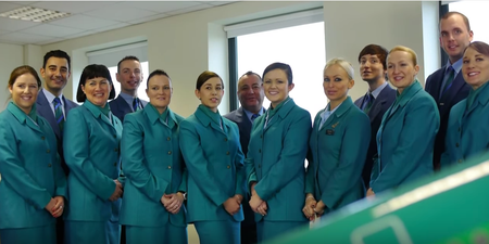 Aer Lingus lost a bet with Air New Zealand and they had to follow through