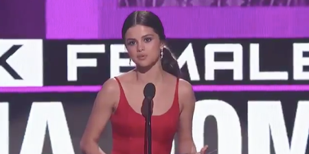 Selena Gomez gave an emotional speech at the AMAs last night