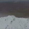 Drone footage of a snow covered Ireland is like something from Game of Thrones