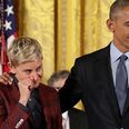 Barack Obama tears up when presenting Ellen with Presidential Medal of Freedom