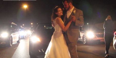 These newlyweds had their first dance on a Motorway