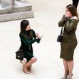 This stranger’s reaction to a woman proposing to her girlfriend is so lovely