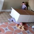The incredible moment a two-year-old rescues his twin brother from under a fallen dresser