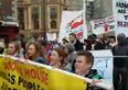 Apollo House activists march to the Department of Finance to force NAMA’s hand
