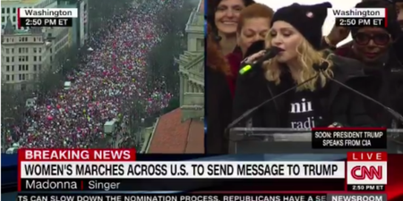 Madonna got more than a little sweary at today’s Women’s March