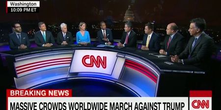There was a fairly glaring problem with CNN’s panel discussion about women’s marches