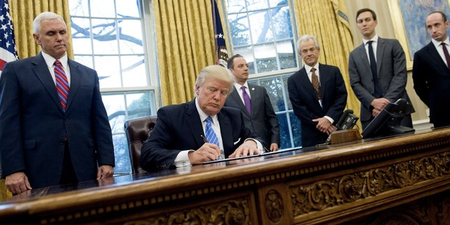 Donald Trump signs anti-abortion executive order