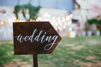 These wedding props are so pretty and so personal