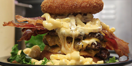 This burger concoction is making us feel a bit sick… that bun!