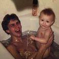 Father and son recreate baby photo and the results are horrifying