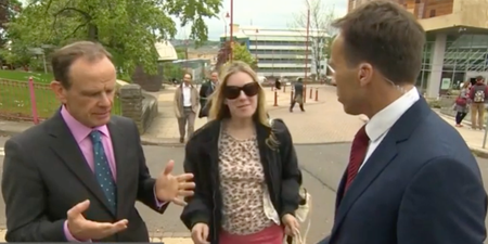 This BBC presenter accidentally groped a woman live on air