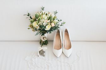 This Irish bride found a hidden message on her wedding bag