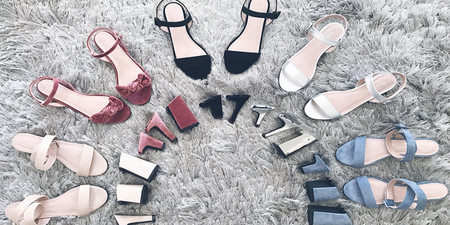 These interchangeable heels could be the pretty answer to our prayers