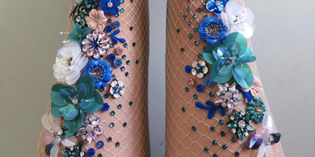 These FAB embellished fishnets are the perfect festival accessory