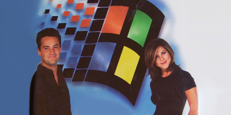 Chandler and Rachel once starred in a Microsoft video and oh, Lord
