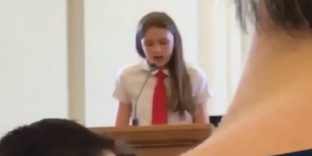 Girl comes out as gay and has mic cut off during church speech