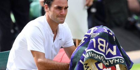A true champion: Roger Federer breaks down when he spots his children