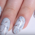 This rose gold marble mani can be done with this regular kitchen item