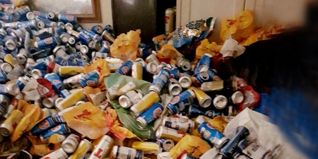 Landlord finds 10,000 beer cans thrown in a room after renters moved out
