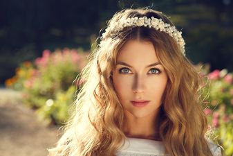 This two-piece wedding look is different to anything you’ve seen before