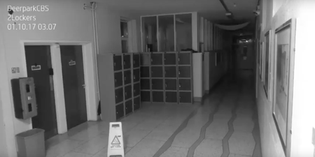 This creepy ghost-like footage from a Cork school has got everyone talking