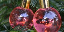 This company is selling Christmas tree baubles filled with PINK gin
