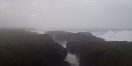 Hook Head in Wexford took a battering from Storm Brian this morning