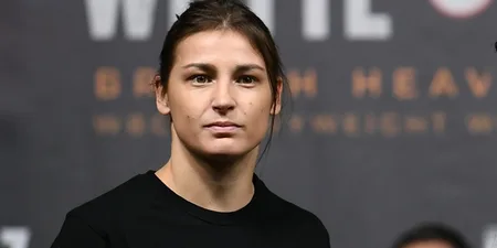 Katie Taylor has weighed in for tonight’s WBO super lightweight title fight