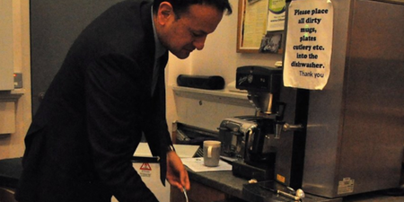 We have 20 questions about that picture of Leo filling the dishwasher
