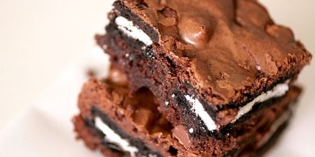 These Oreo-stuffed brownies are all we need in life right now