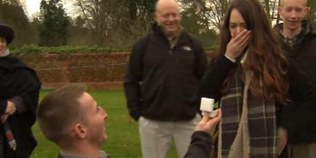 Couple get engaged on live TV while waiting to see Harry and Meghan