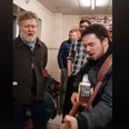 Glen Hansard was pulled into a chipper to sing on Stephen’s Night