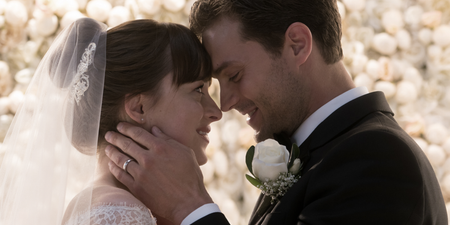 The designer details of Anastasia Steele’s wedding dress in Fifty Shades