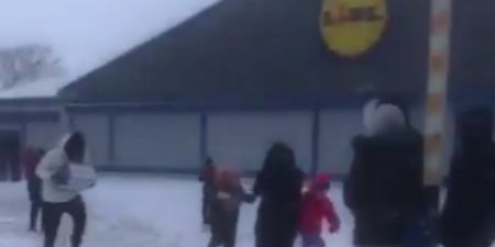 Terrifying scenes as an empty Lidl store in west Dublin is dramatically looted