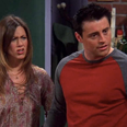 The Friends clip that shows Matt LeBlanc mouthing lines to Jennifer Aniston
