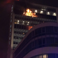 Dublin Fire Brigade tackling a serious fire in a hotel in Ballymun