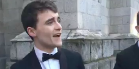 Trinity College’s a cappella group singing Budapest is going viral and we can see why