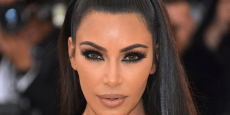 This close-up of Kim shows just how much make-up you need for the Met Gala